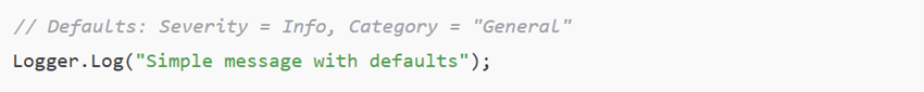 Minimal logging example